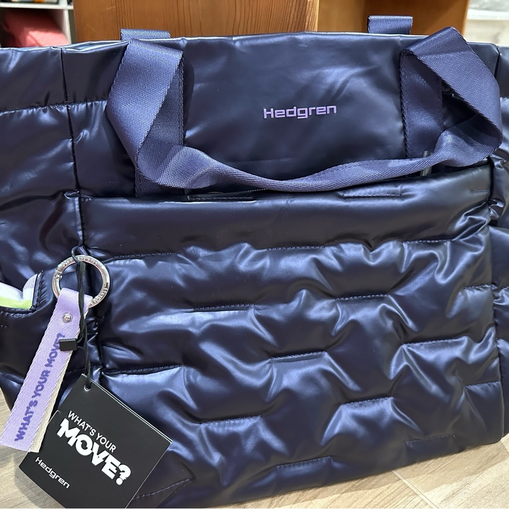 Hedgren Midnight Blue Quilted Tote